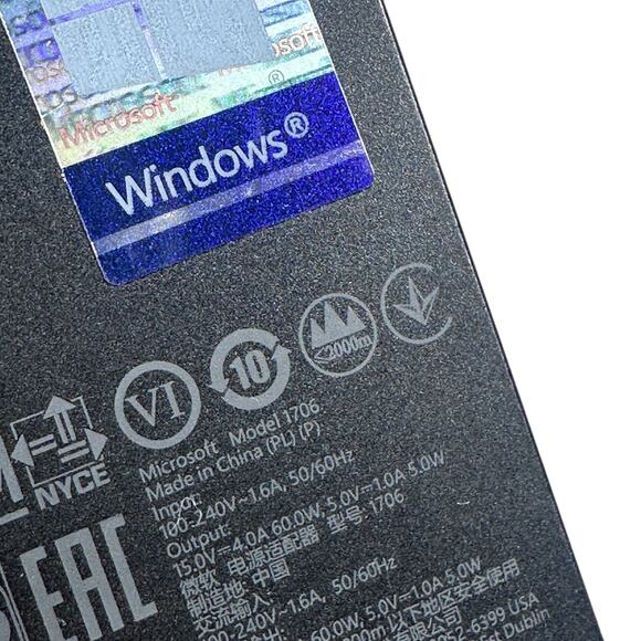 Microsoft Surface 1706 65W Charger 15V 4A Power Supply for Book Pro Go Laptop - Picture 5 of 7